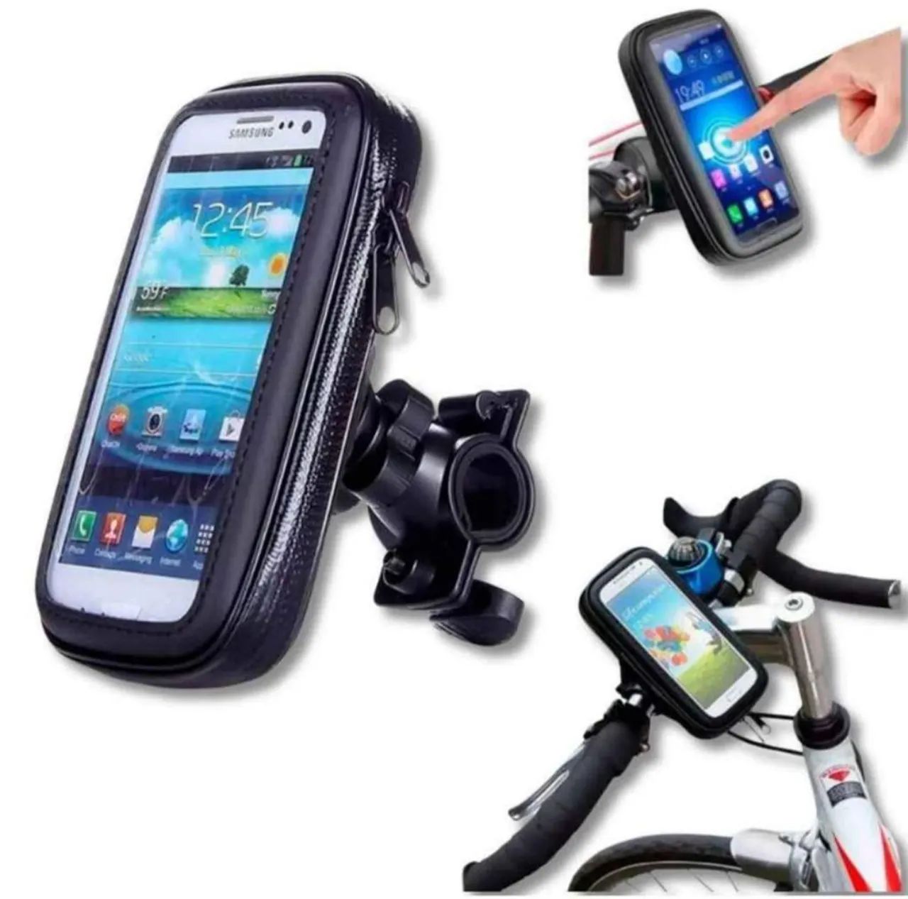 Suporte de celular para guidão de moto ou bicicleta - Foto 2