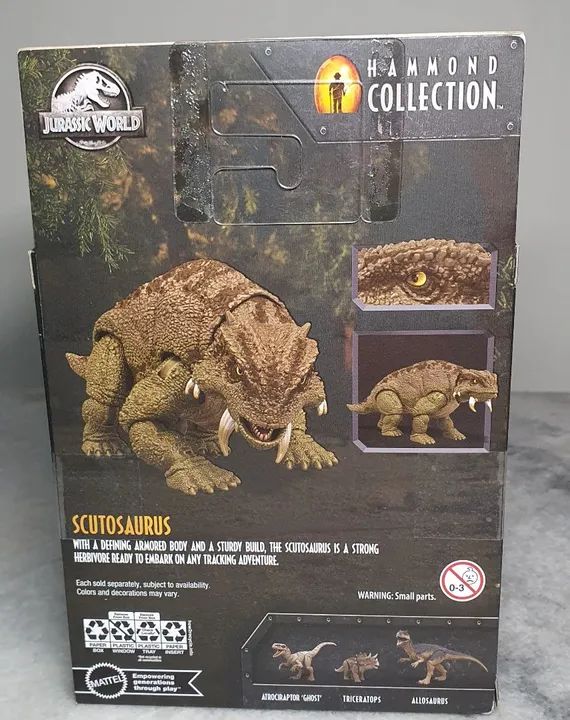Jurassic world Scutosaurus Hammond Collection lacrado mattel - Foto 3