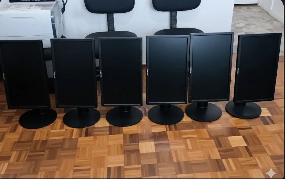 Lote de 6 monitores vertical/ horizontal LED  positivo