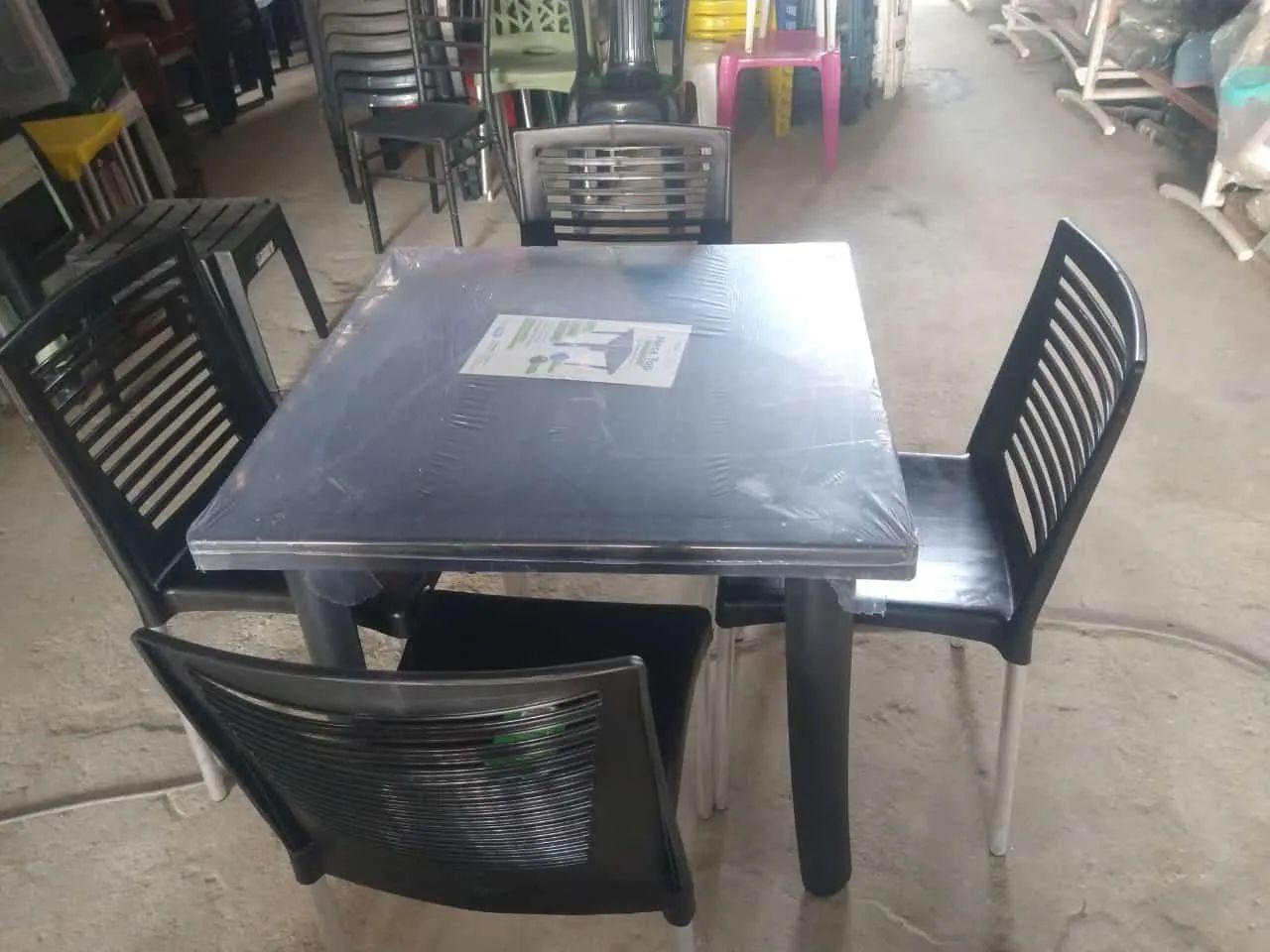 Black Dining Table Set with 4 Chairs64276680887810120
