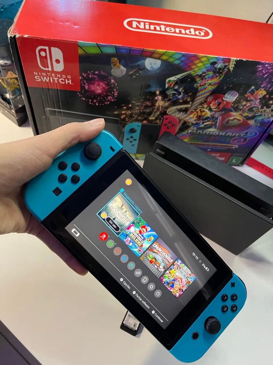 Nintendo Switch Azul Seminovo - Foto 2