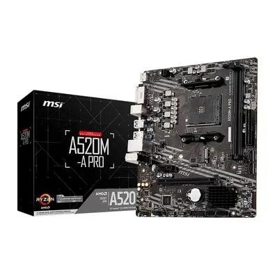 Placa Mãe A520M MSI PRO, AMD AM4, mATX, DDR4