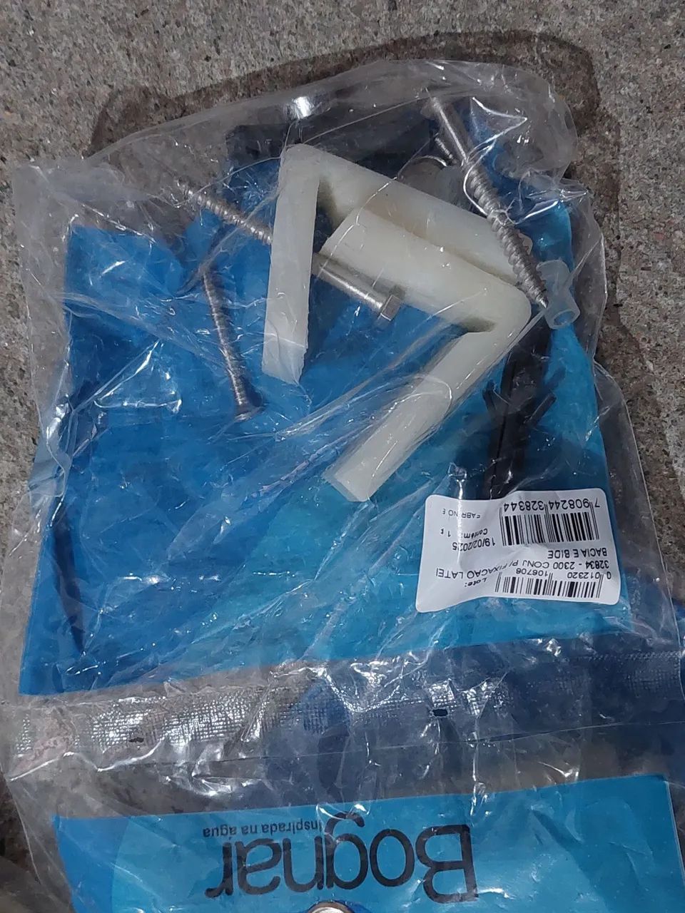3 un Kit p/ Fixação Lateral de Vaso Sanitário 