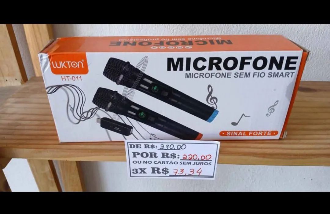Microfone Sem Fio Smart Lukton HT-011 - Promoção!