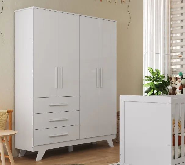 Roupeiro Infantil Retro Lisa Peroba, 100% MDF  - Foto 2