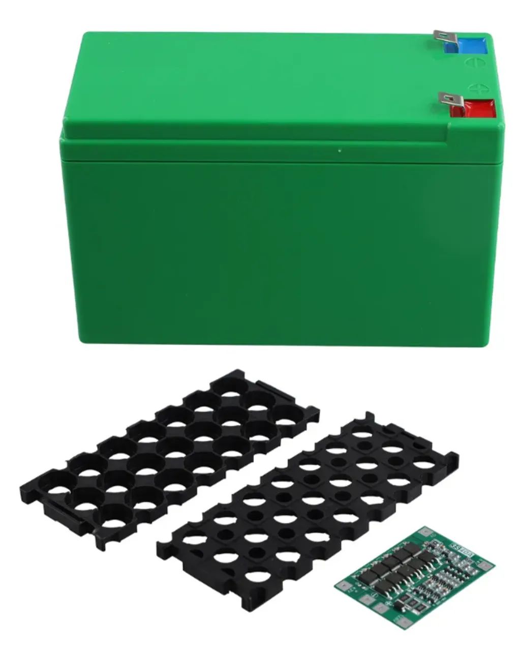 Kit Montagem DIY Bateria Lítio  12V  7A 18650 Case + Placa BMS não vai bateria