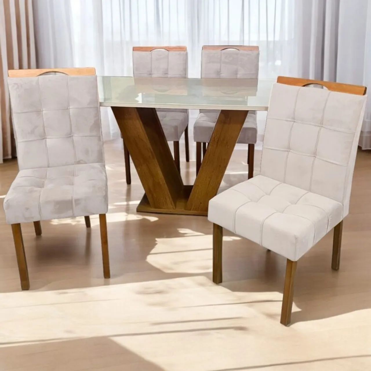 Mesa de Jantar com 4 Cadeiras Melissa tt43