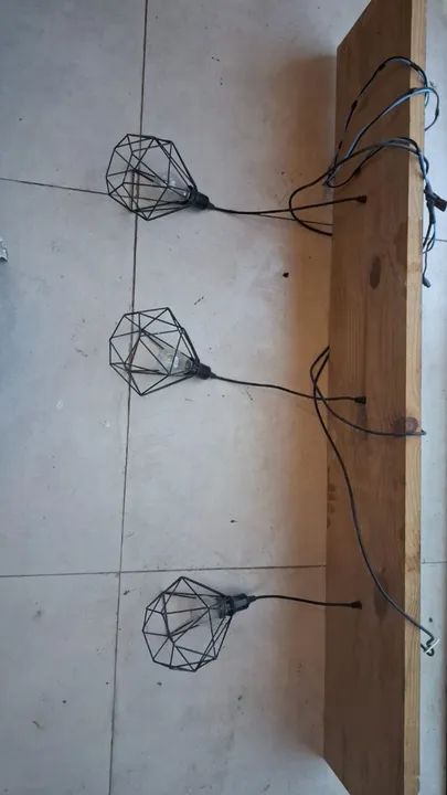 3 Pendentes de Metal para Iluminação - Foto 2