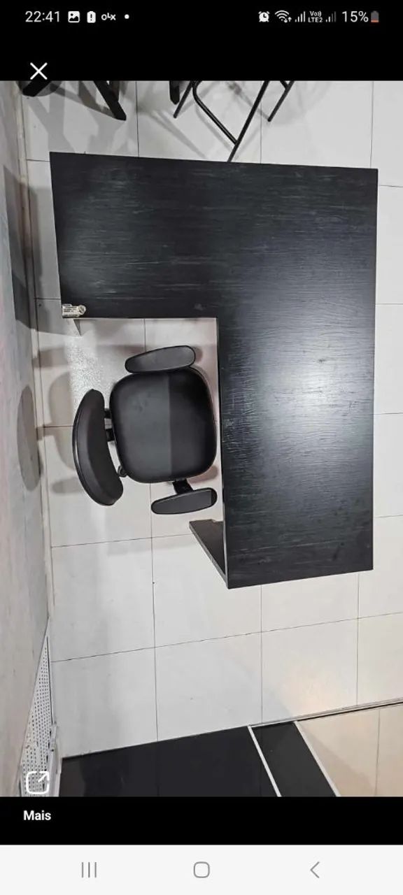Mesa para escritório MDF  preta cada uma - Foto 4