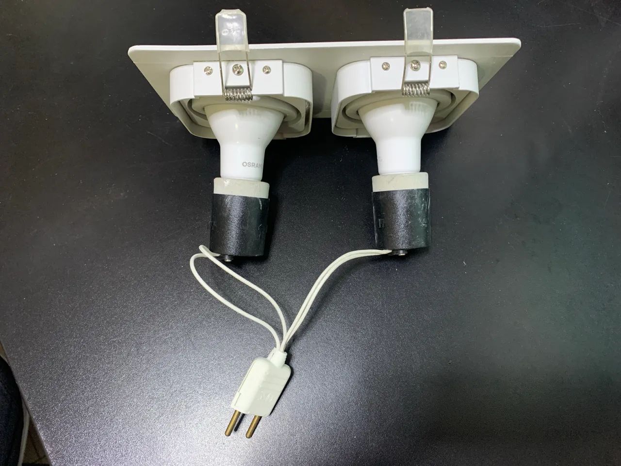 Luminária dupla de embutir com lâmpadas  - Foto 4