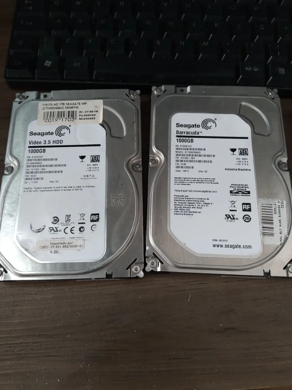 2 unidades HD Seagate 1TB - 3.5"