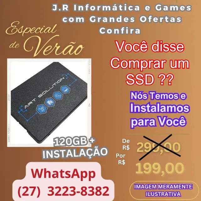  SSD com Instalação - Velocidade e Performance para o Seu Computador! - Foto 3