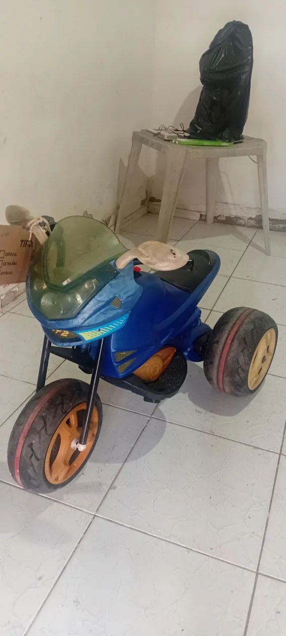 Moto Elétrica Infantil Azul