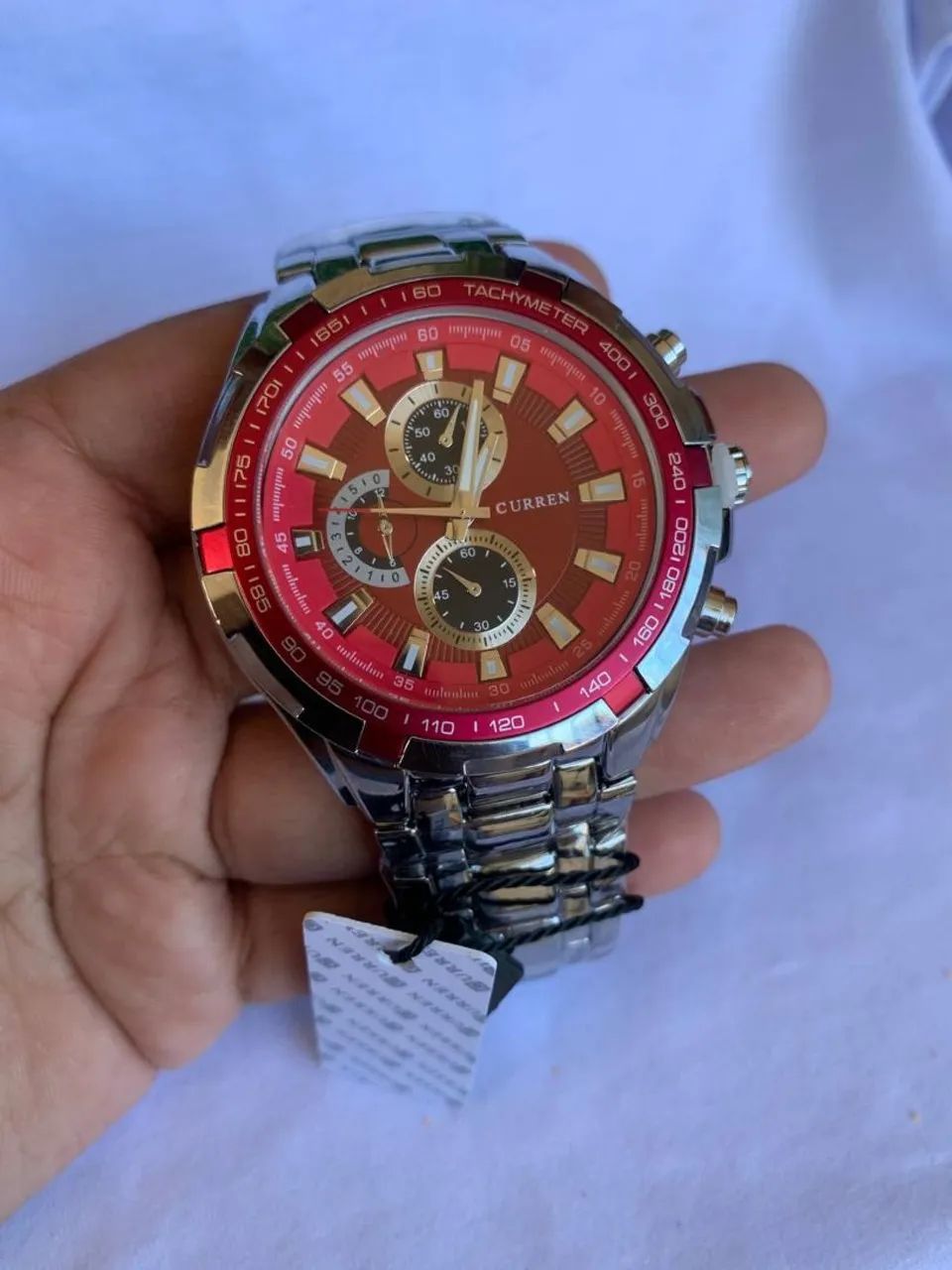 Relógio Curren Masculino  Vermelho robusto  - Foto 5
