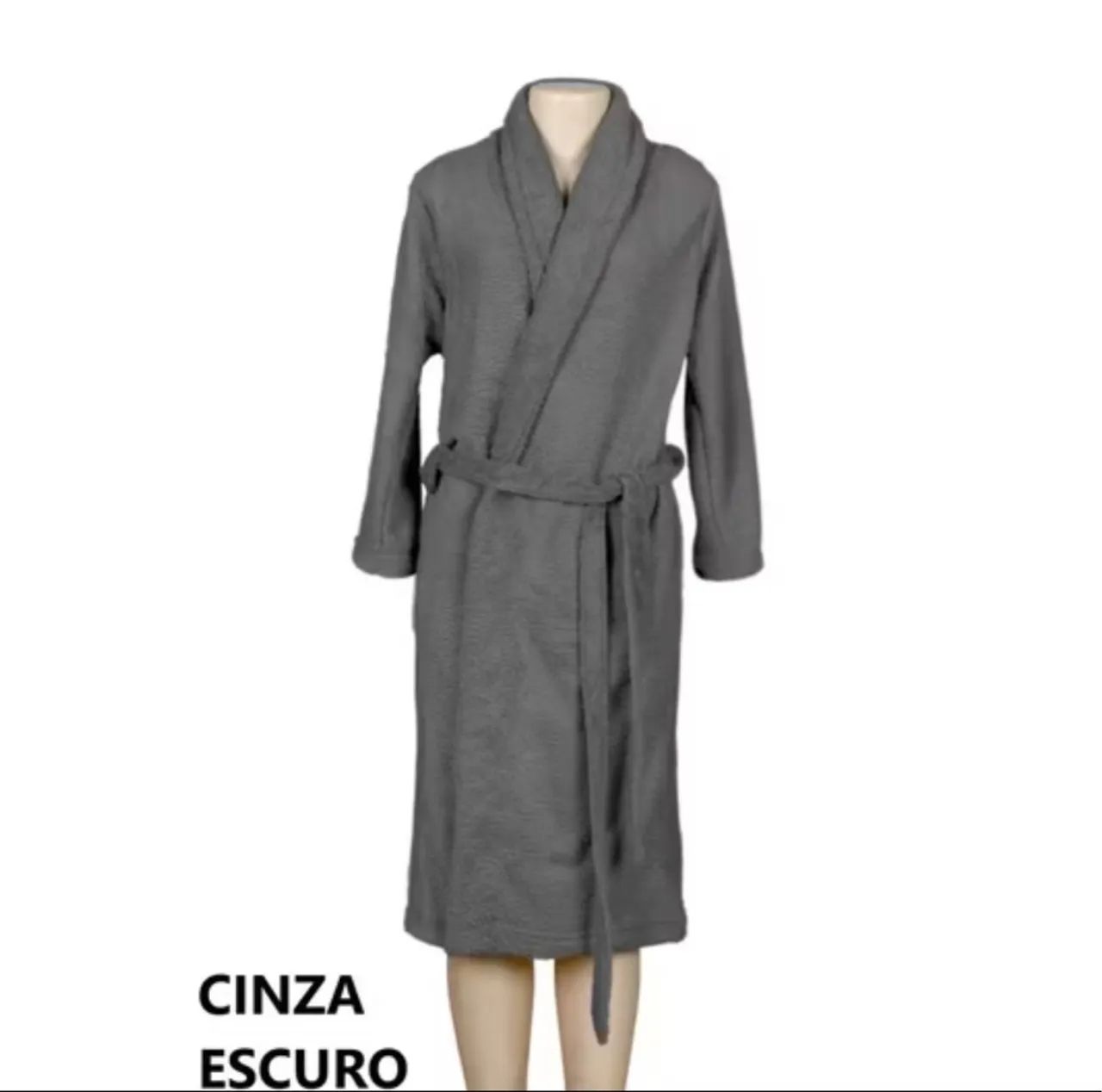 Roupão cinza escuro tamanho único oferta
