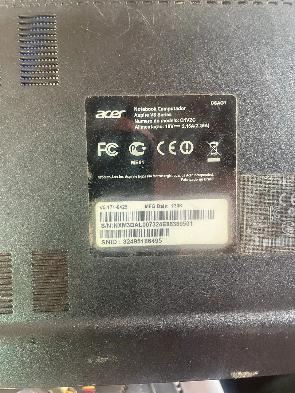 Nootbook para retira peça 64306320672257123