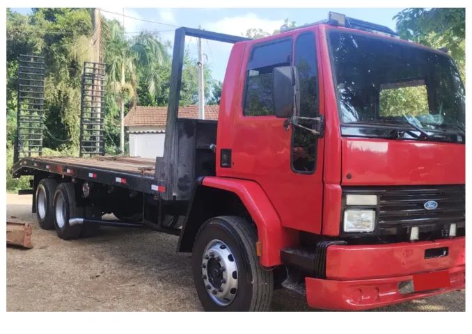 Ford Cargo 1418 Prancha ano 87 motor Cummins potente bomba grande turbinado e intercalado