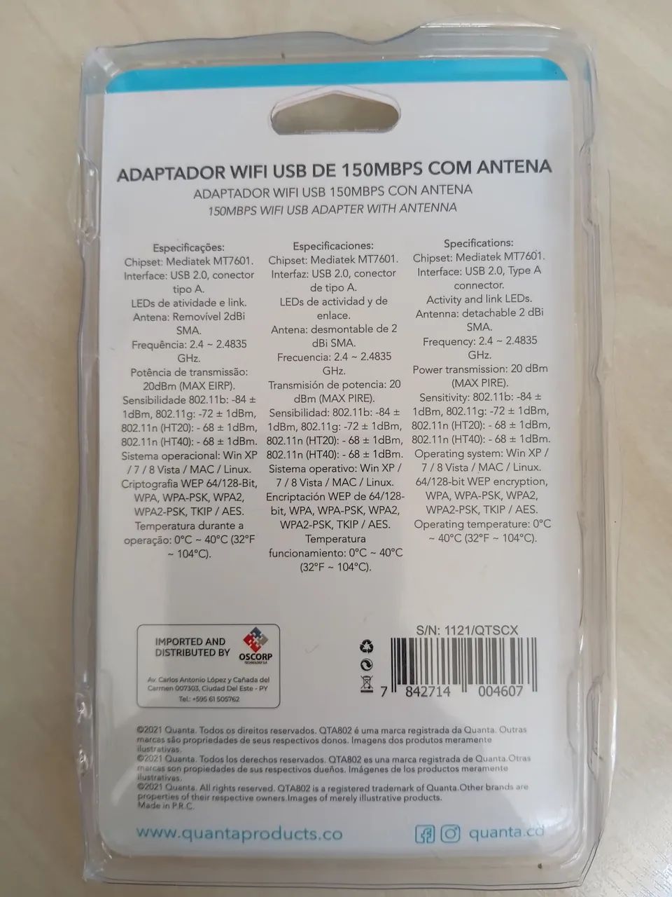 Adaptador Wi-Fi USB com Antena - Foto 2
