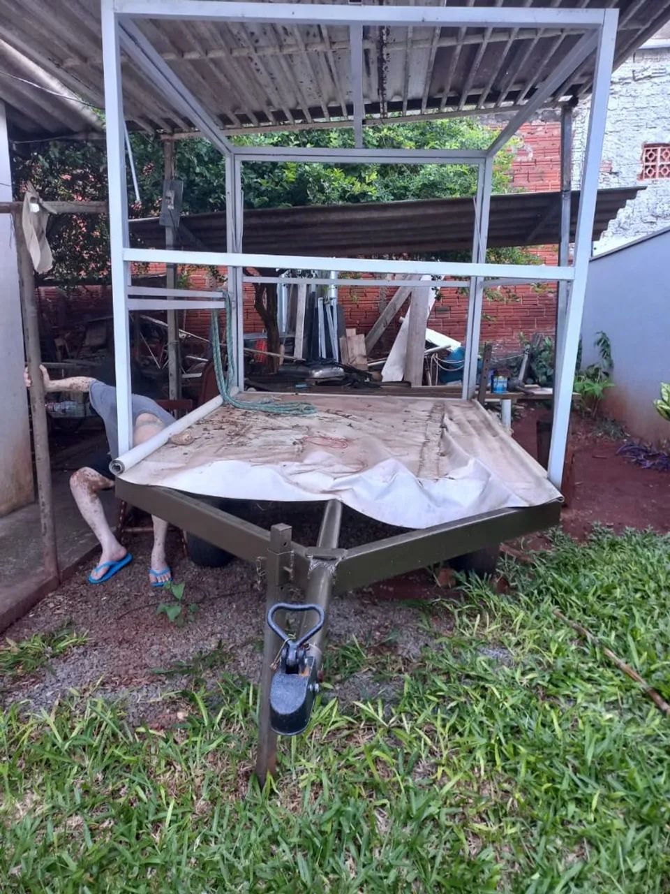 Carretinha de reboque 2x2 grande metalon - Foto 5