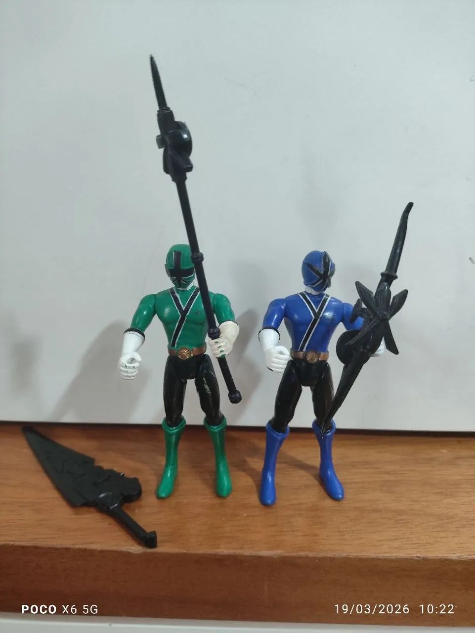 miniaturas Power Rangers antigo original bonecos action figure samurai azul e verde