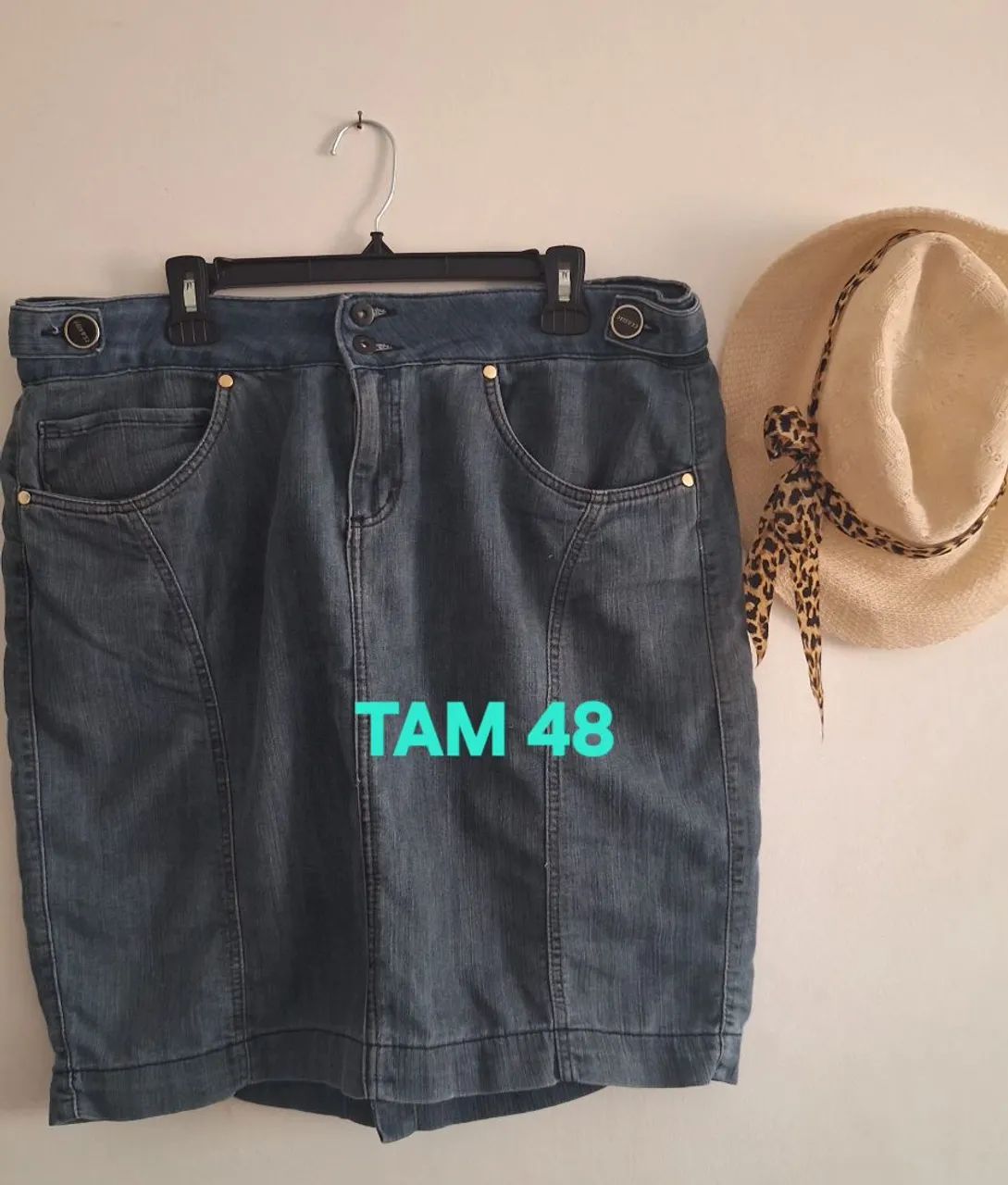 Mini saias Jeans tam 40 ate 48 - Foto 4