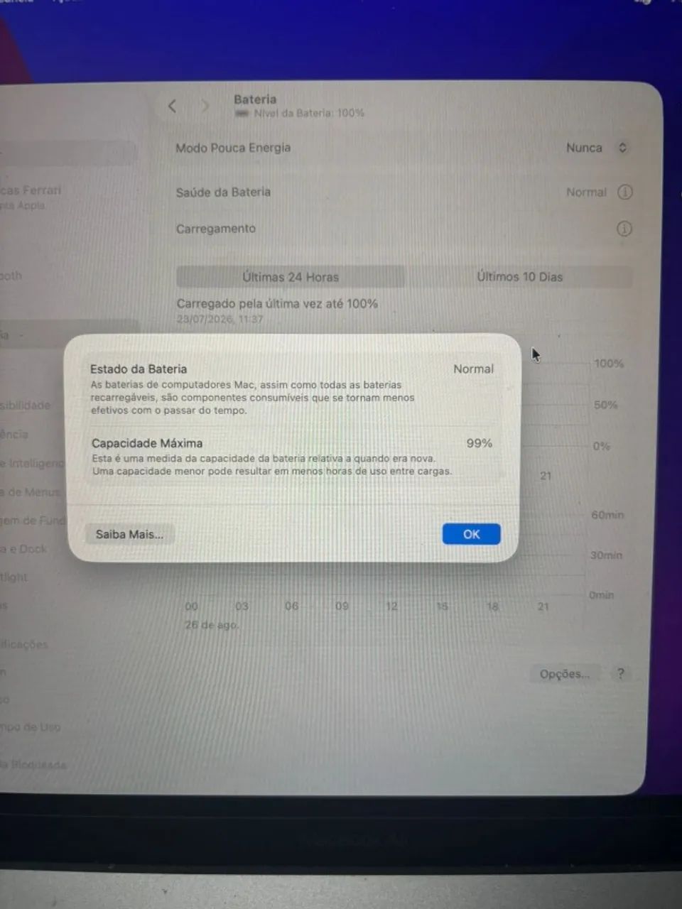MACBOOK AIR M1 2020 IMPECÁVEL BATERIA 99% - Foto 3