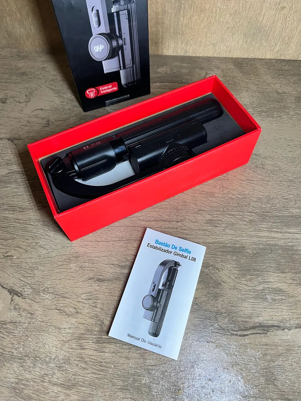 Gimbal Estabilizador Imagem Celular Pau De Selfie Bluetooth - Foto 4
