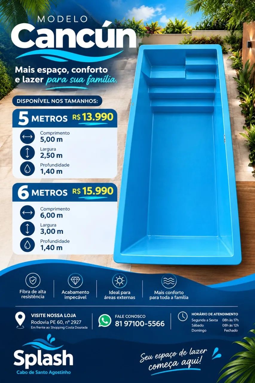 Piscina Splash modelo Cancún 