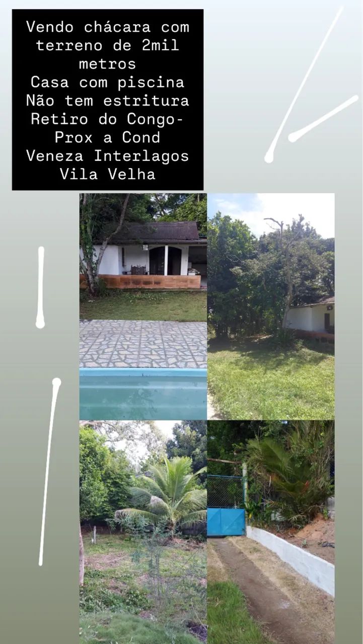 Vendo chácara no RETIRO DO CONGO 