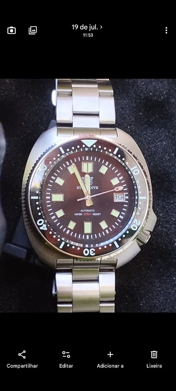 Relógio STEEL DIVER automático 
