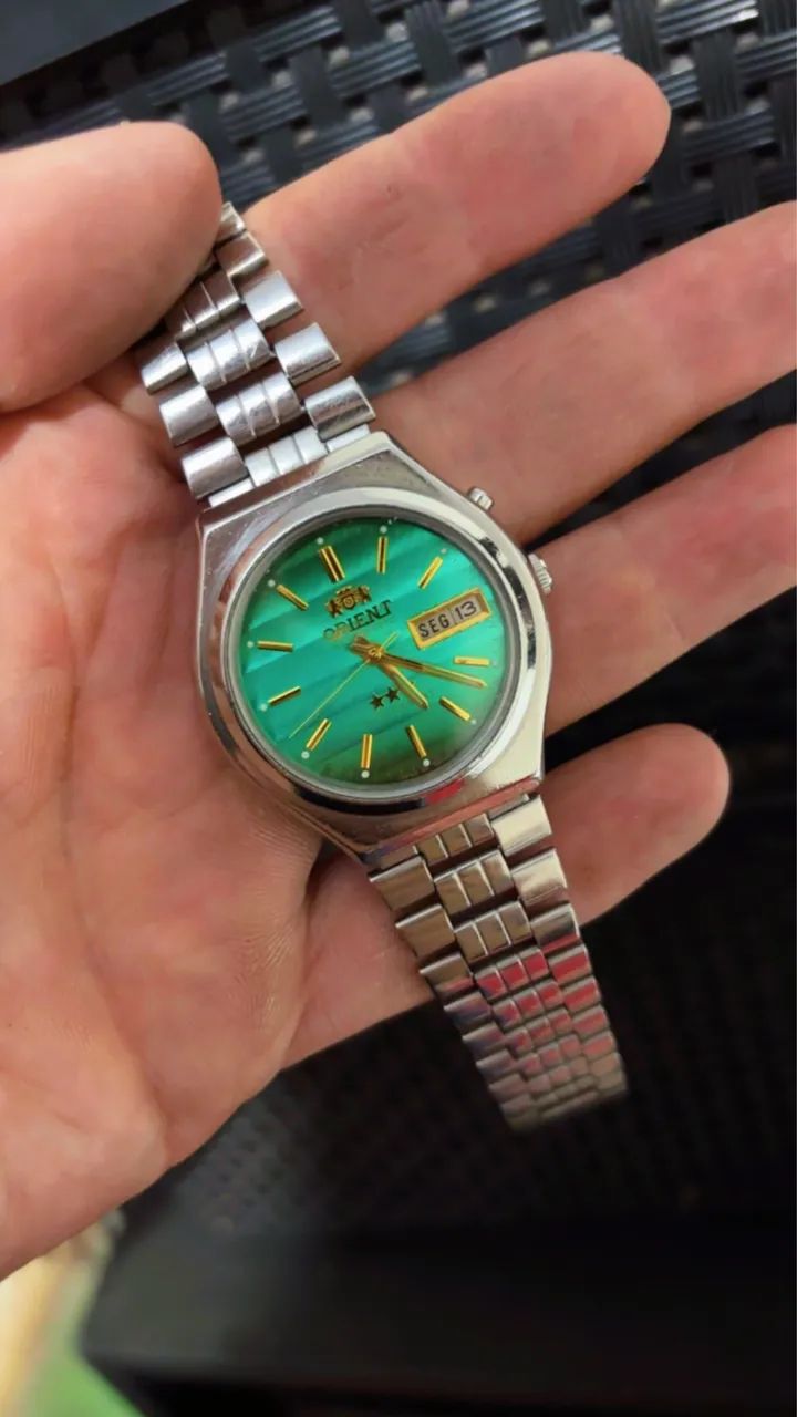 Orient três estrelas mostrador verde degrade - REVISADO - Foto 2