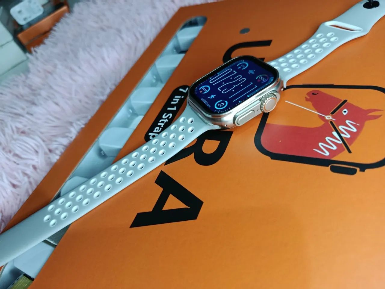 Smartwatch 49mm com 7 Pulseiras  - Foto 3