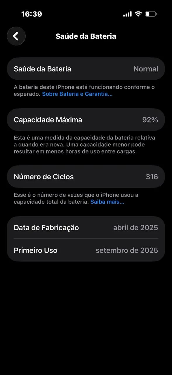 16 pro zerado!