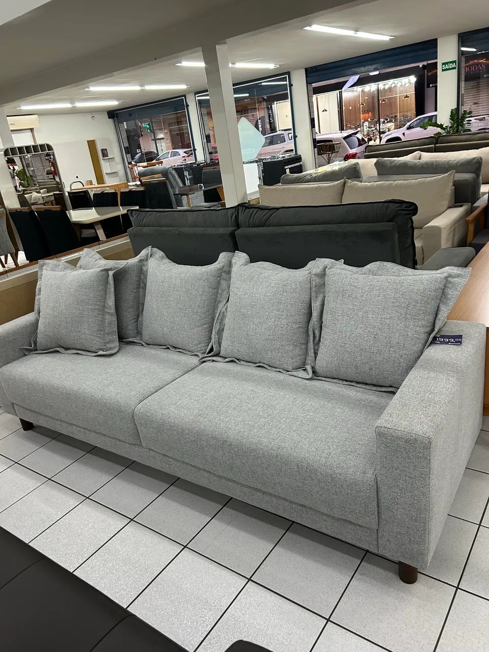 Sofá living em linho 2,40 premium - Foto 4