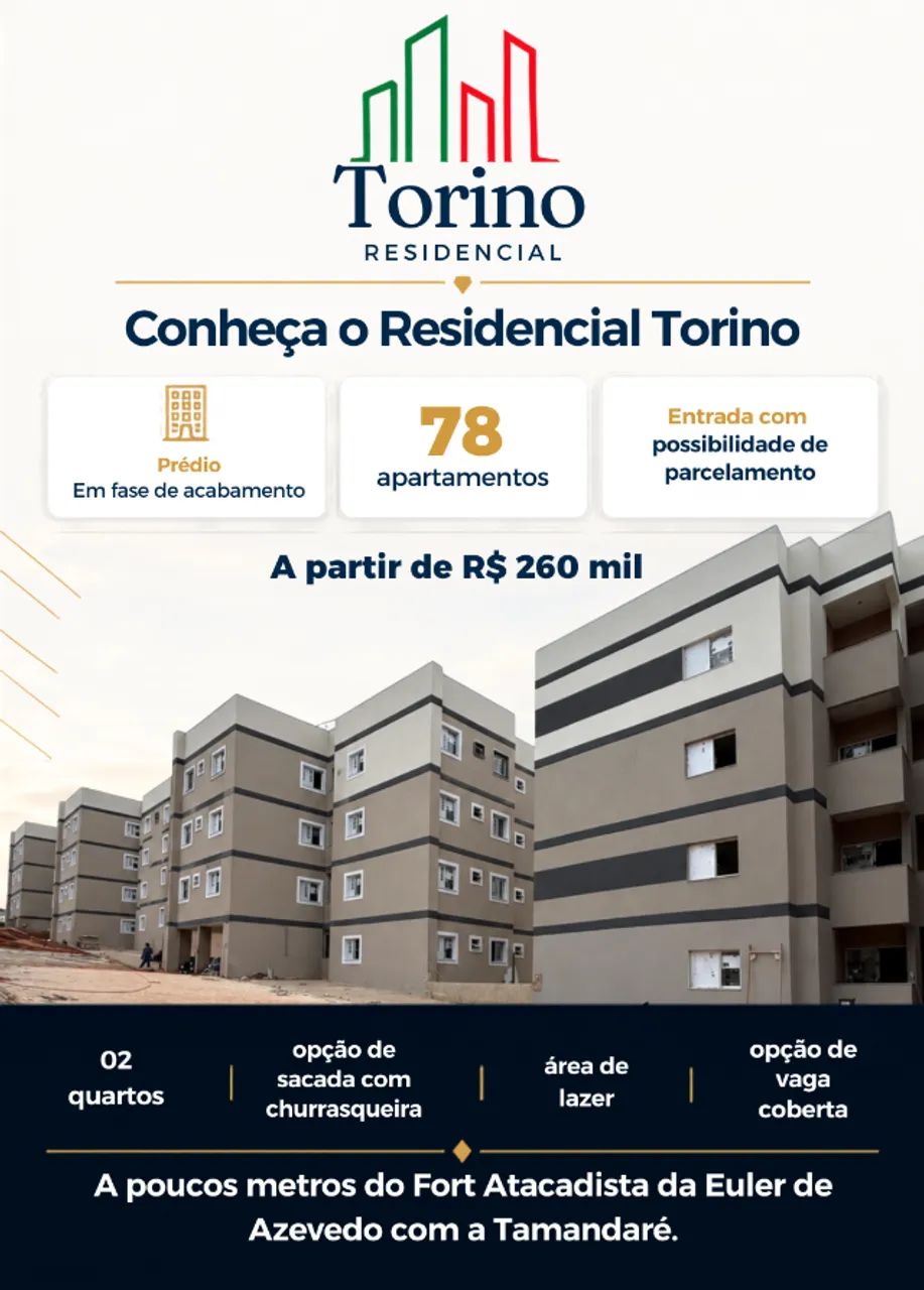 SEU APARTAMENTO ESTÁ QUASE PRONTO. E A ENTRADA PODE SER PARCELADA!
