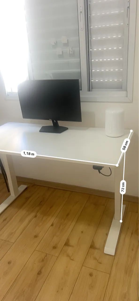 VENDER HOJE - Mesa Elétrica Regulável de Escritório - Branca | 3 Office