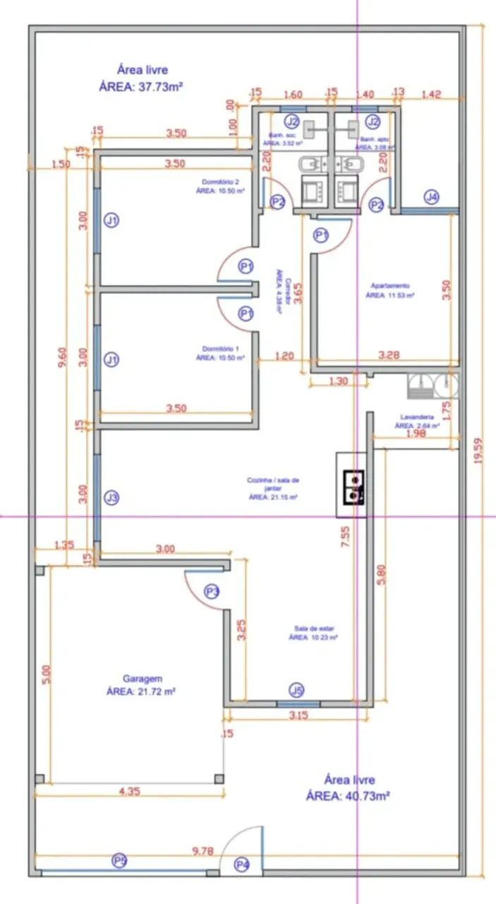 Aluga-se Casa Nova , Ampla: 3 Quartos, 1 Suíte - Inocência/MS - Foto 3
