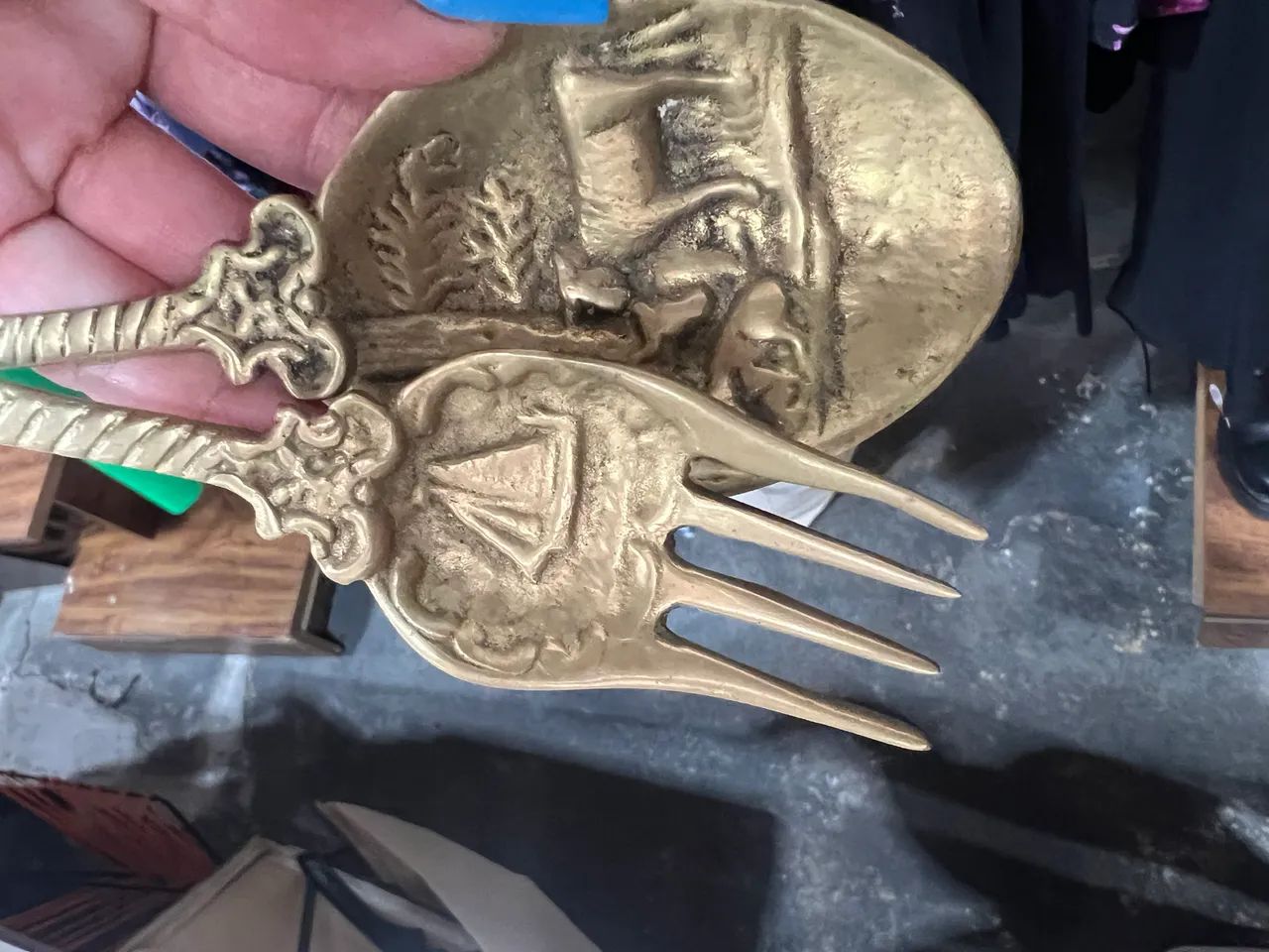 Talher de bronze maciço antiguidade  - Foto 2