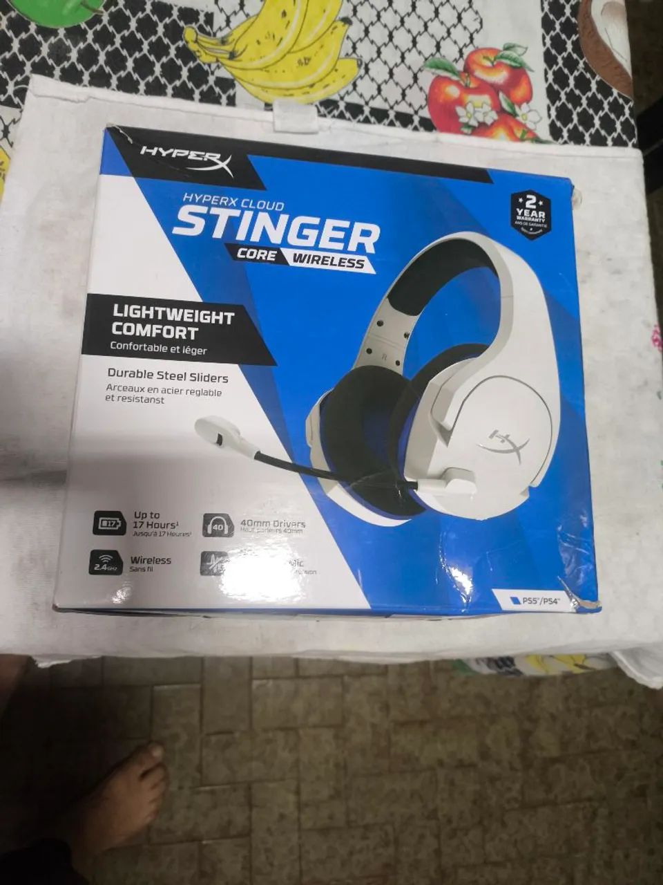 Headset sem fio Gamer HyperX Cloud Stinger Core para PS5 PS4 e PC