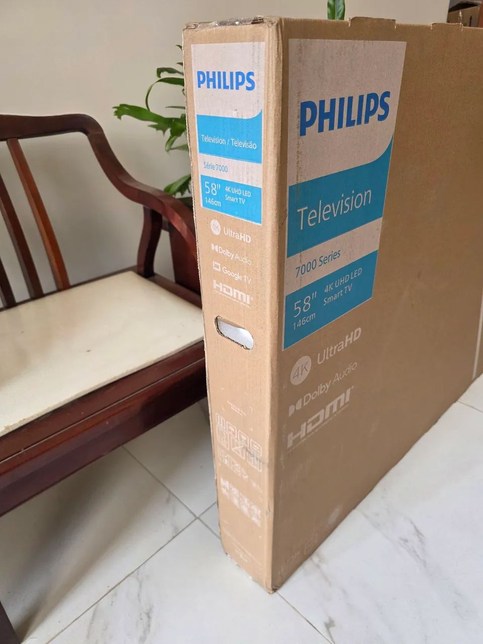 Smart TV 55 Polegadas 4K (58 pol) Philips Google TV (Lacrada/Garantia)  - Foto 2