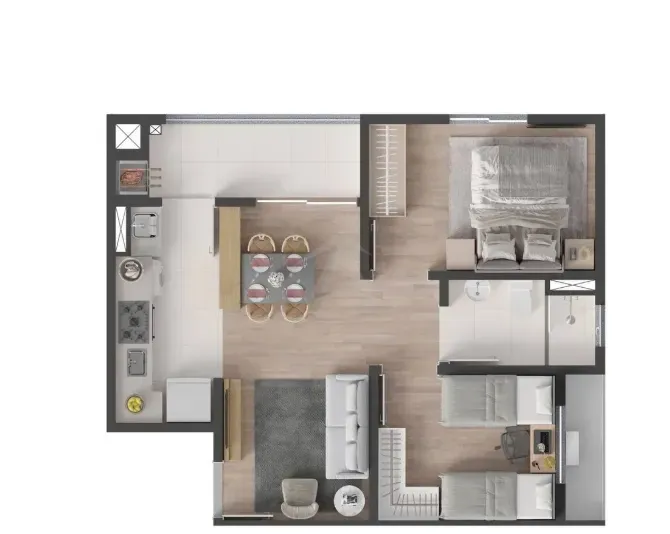 PLANTA 51m²
