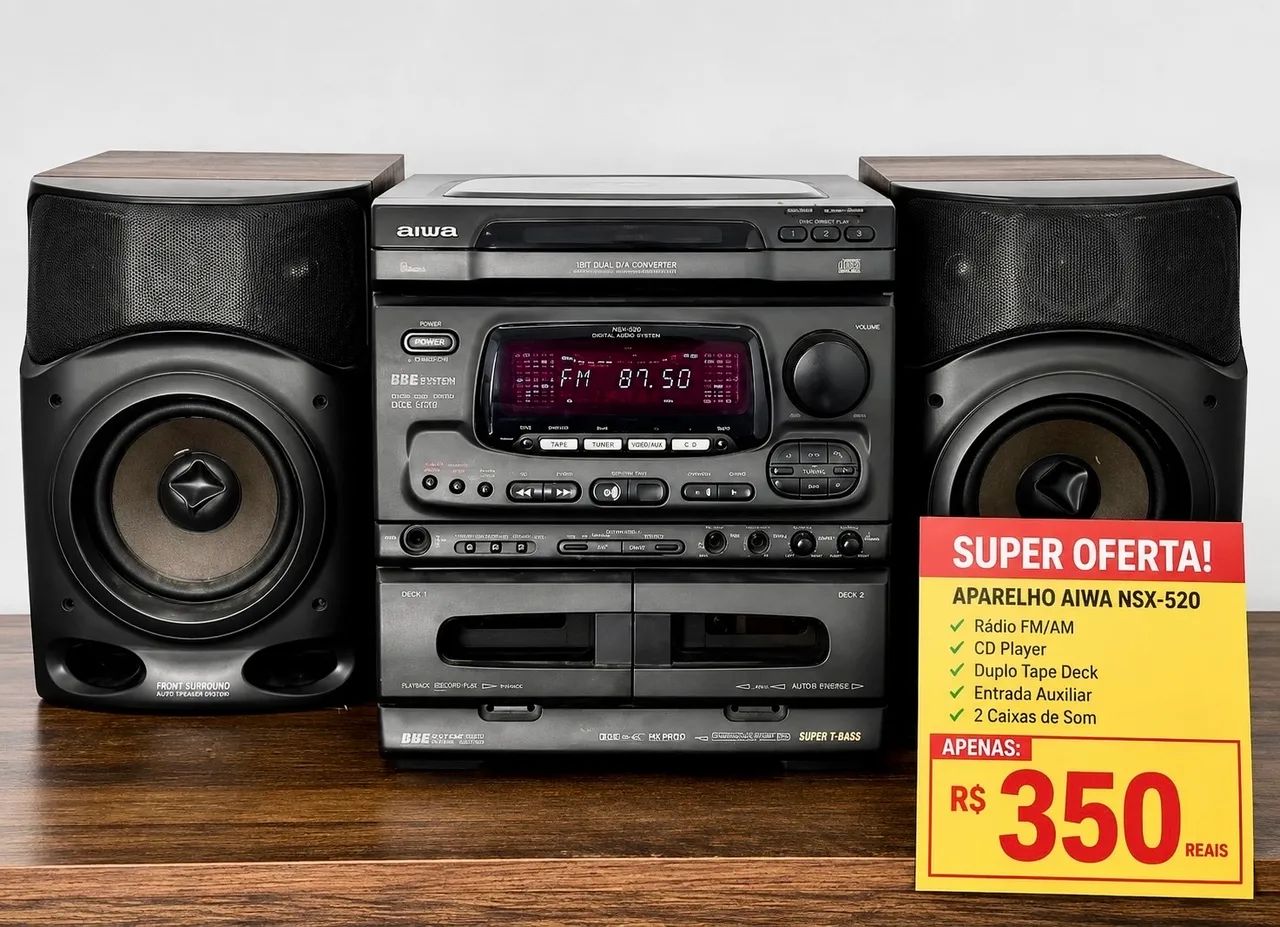 Som Aiwa 520 antigo 