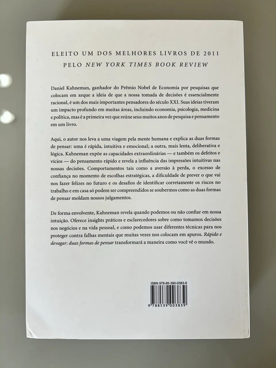Livro - Rápido e Devagar (Daniel Kahneman) - Foto 2