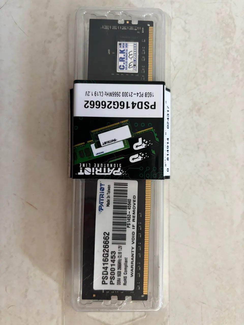 Memória DDR4 16GB 2666