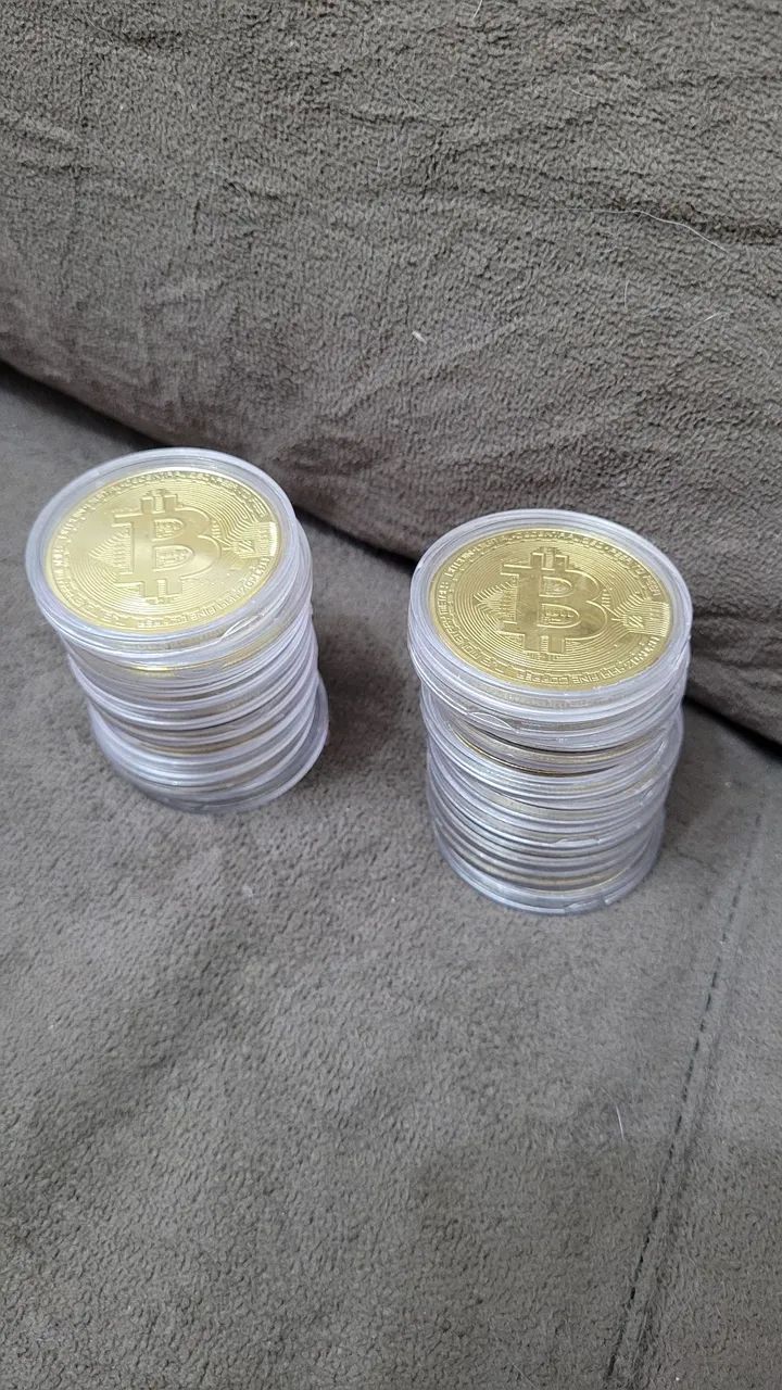 Moeda Decorativa Bitcoin - Foto 3