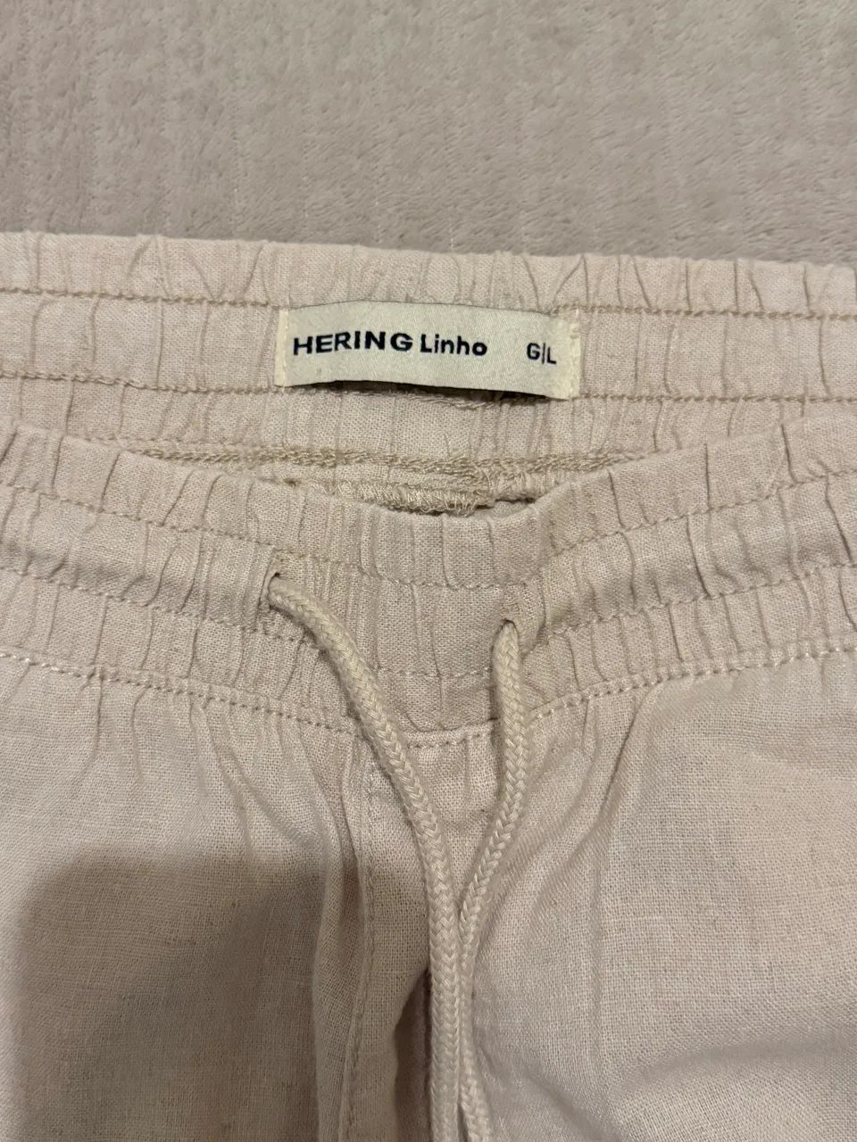Calça de linho - HERING - BEGE - Foto 3