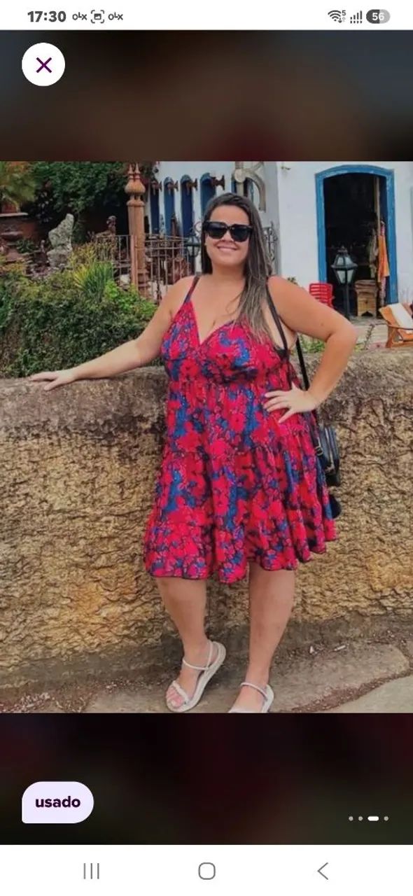 Vestido floral vermelho - Foto 2
