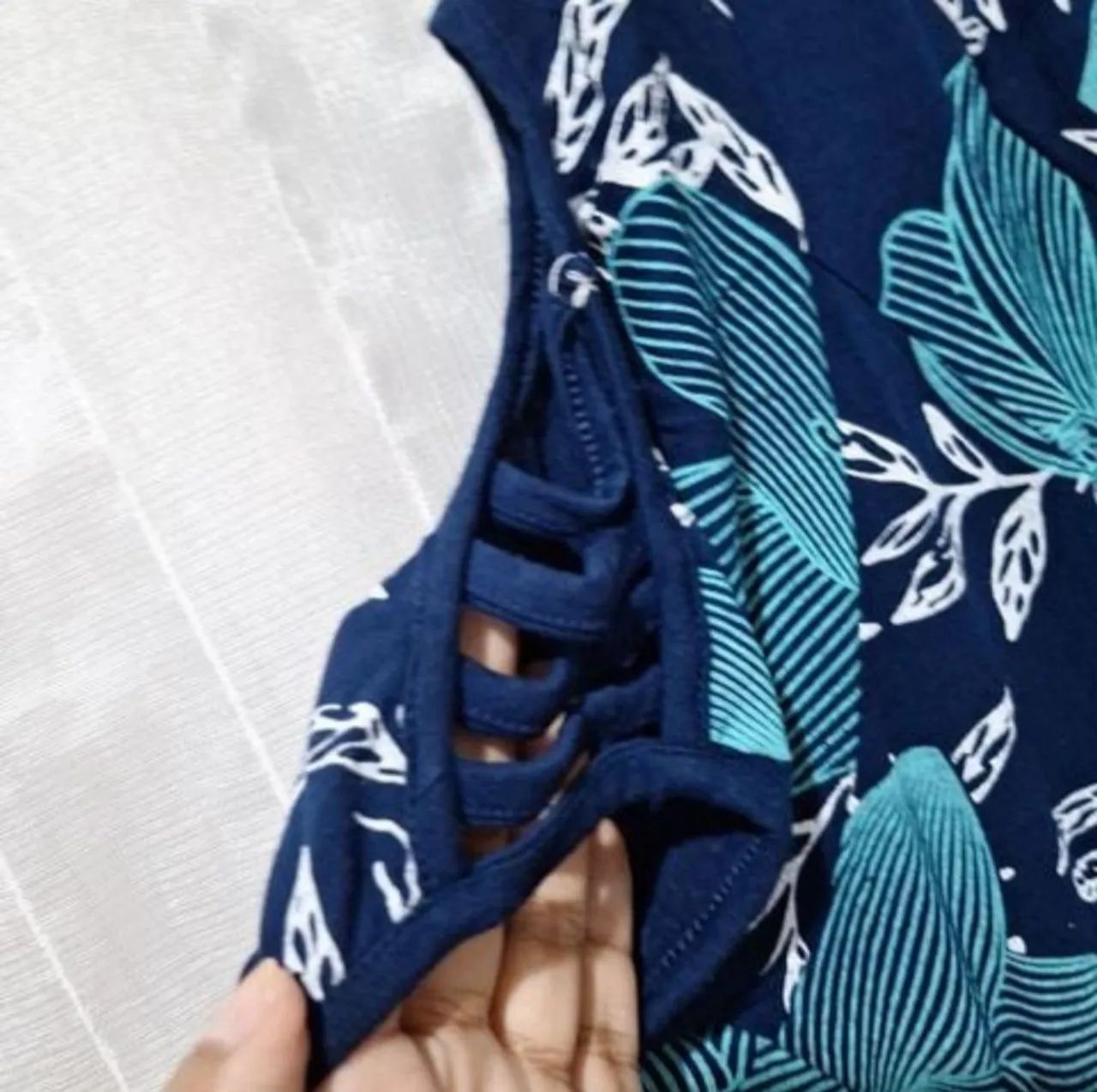 Vestido azul estampado  - Foto 2