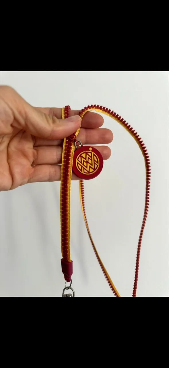 Cordão crachá Weyermann maltes colecionador cervejeiro 