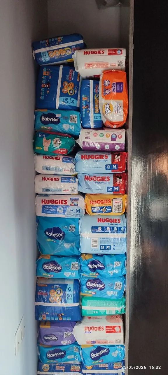 Fraldas descartáveis tam M